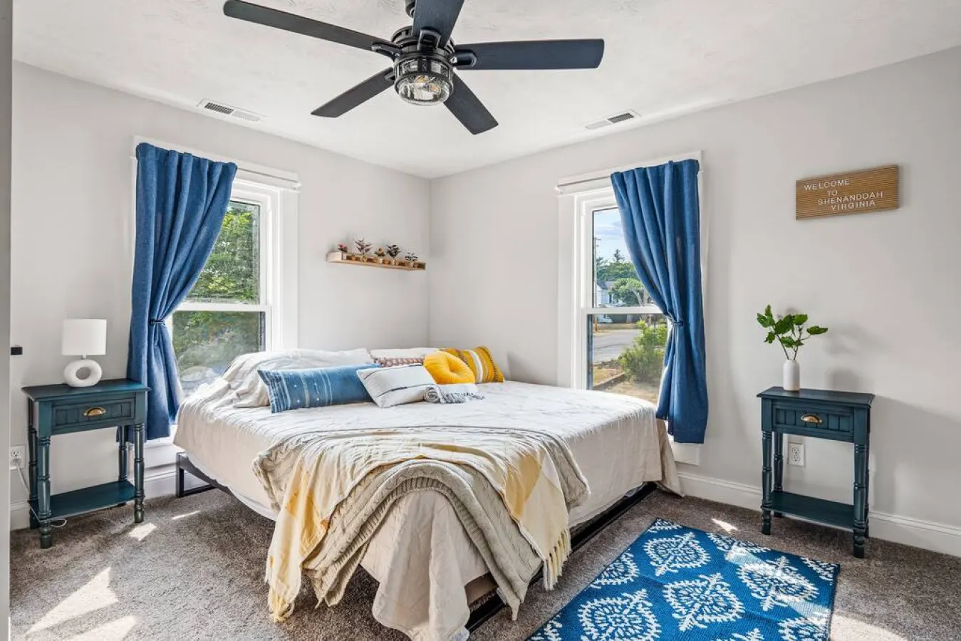2nd Floor: Boost of two  king bedrooms, a full bed and a crib. Black out curtains especially chosen to allow each guest to sleep in. Soft linens invites you to a restful stay.