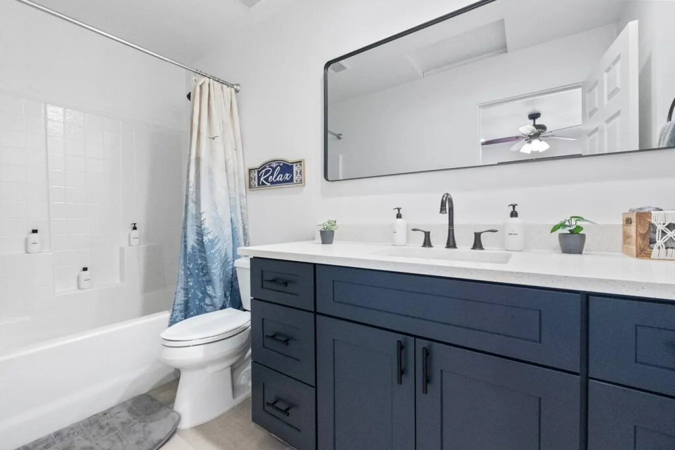 The newly renovated bathroom.