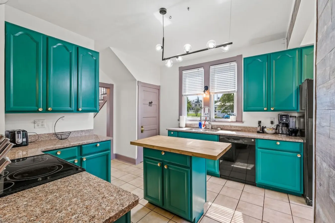 The spacious kitchen has everything you need to prepare a meal for a large group.