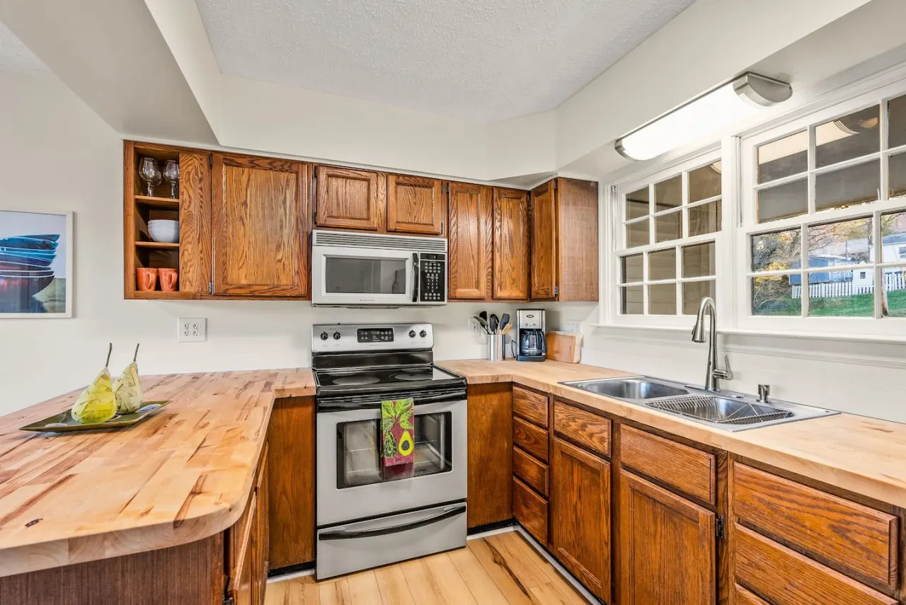 Our spacious and fully-functioning kitchen.