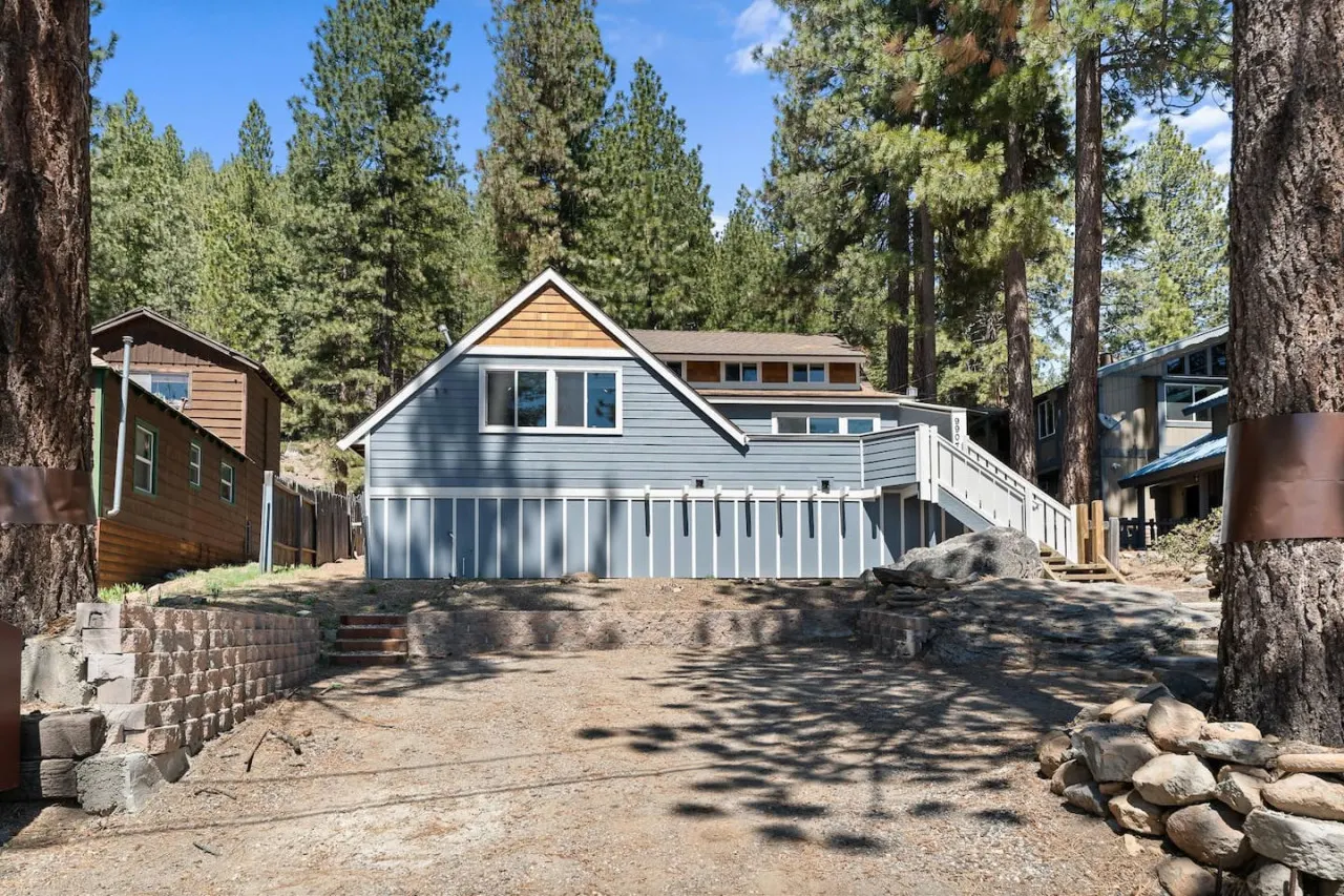 A few steps away and you'll reach Lake Tahoe!